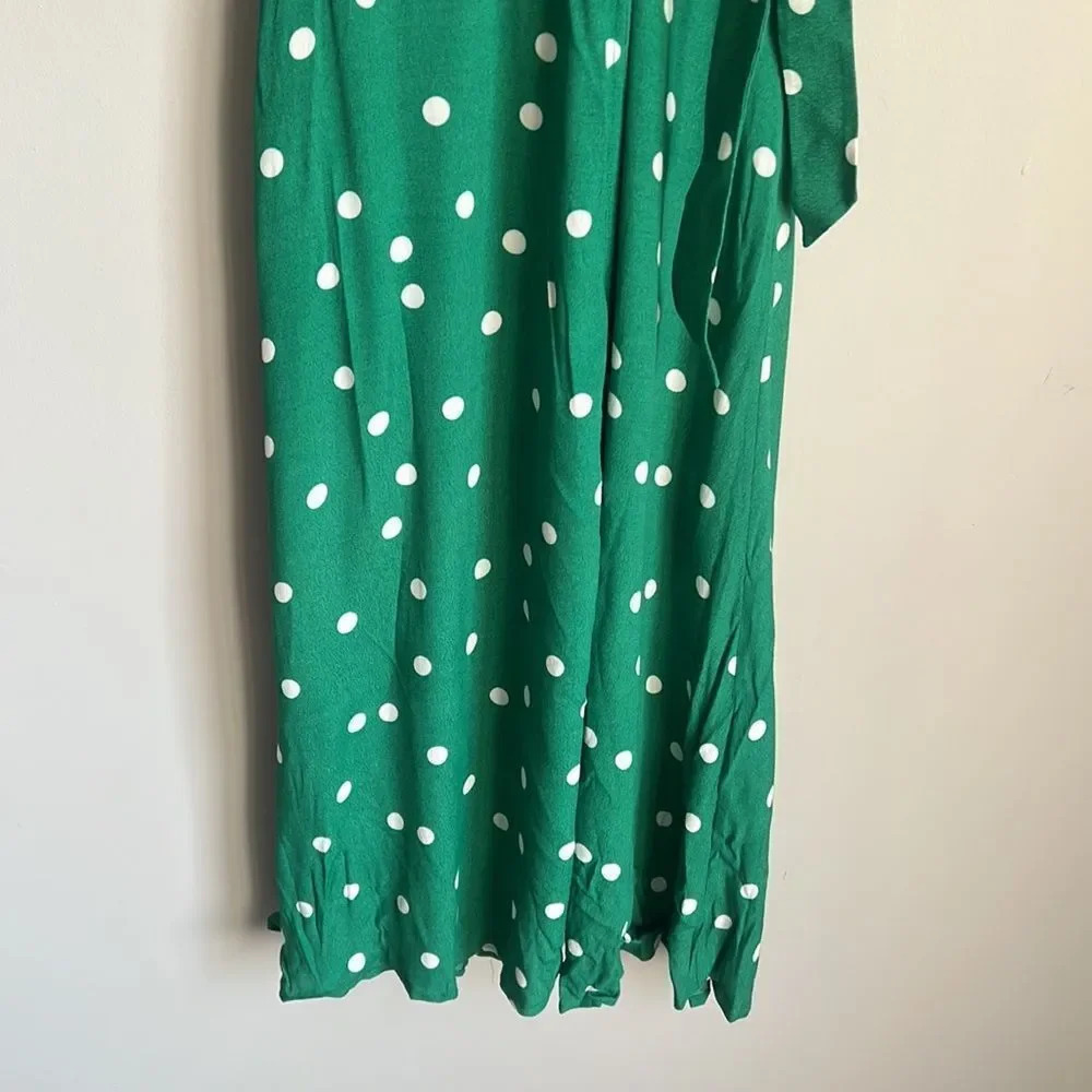 NEW & Other Stories Polka Dot Midi Wrap Dress - Picture 5 of 14